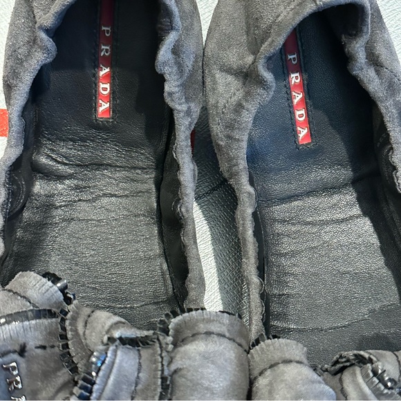 Prada Suede ballet flats with Bow size 37 1/2 - Picture 10 of 15